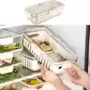 Contenedor Alimentos Nevera Organizador Con Cierre Hermético Y Filtro Escurridor 2.0 Litros