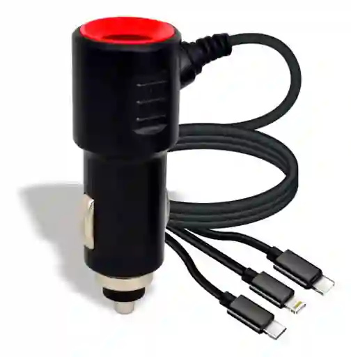Cargador Auto Carga Rápida Cable P/ Iphone Samsung Usb C 15w