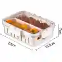 Contenedor Alimentos Nevera Organizador Con Compartimiento Doble Cierre Hermético Y Filtro Escurridor