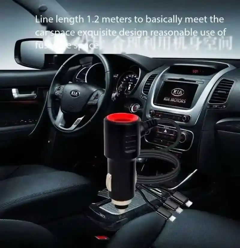 Cargador Auto Carga Rápida Cable P/ Iphone Samsung Usb C 15w