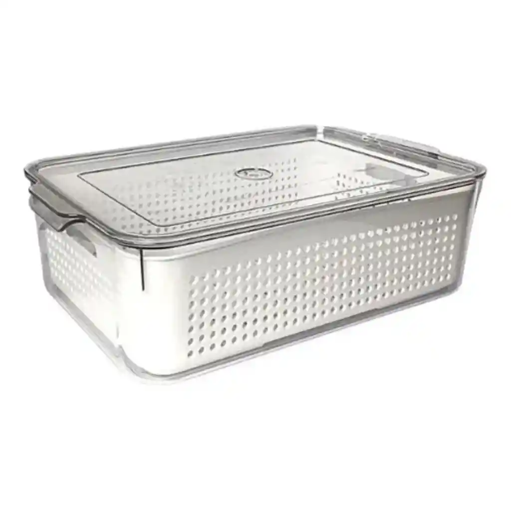 Contenedor Alimentos Nevera Organizador Hermético Y Filtro Escurridor 4.2 Lts