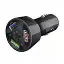Cargador De Auto Carro 3 Puertos Usb Carga Rapida 55w Negro