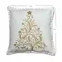 Cojin Expressions Arbol Navidad 45x45cm Blanco Algodon