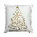 Cojin Expressions Arbol Navidad 45x45cm Blanco Algodon