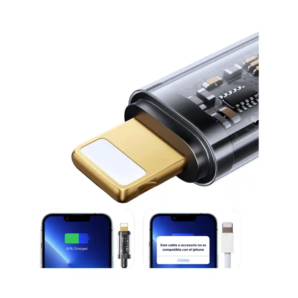 Cable Usb A Lightning 2.4a 1.2 M