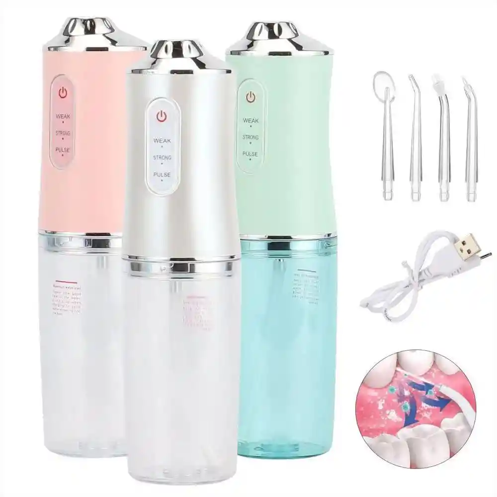 Irrigador Bucal Recargable 4 En 1 | Enjuague Bucal Eléctrico Portátil
