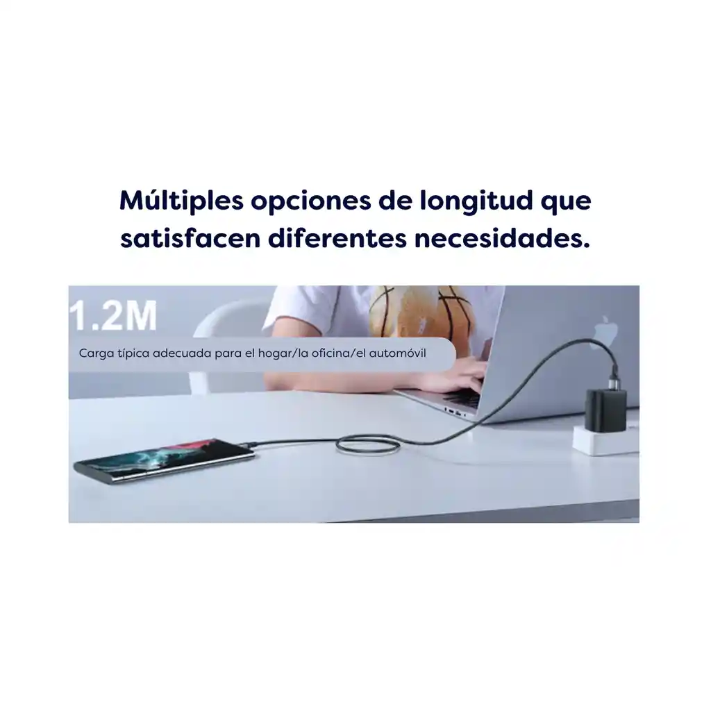 Cable Tipo C A Tipo C 100w 1.2 Mts