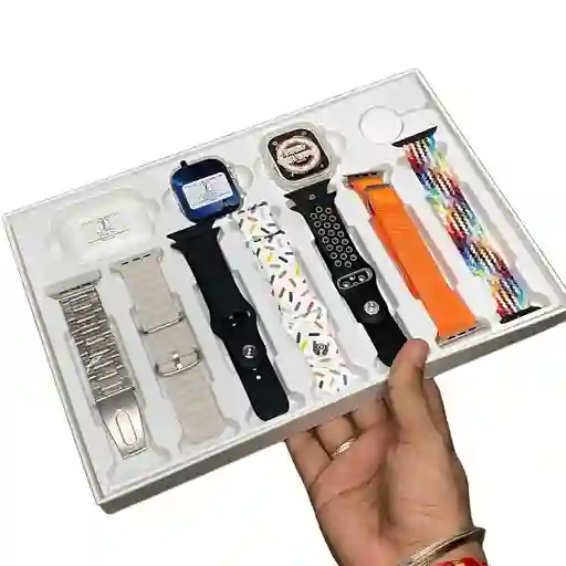 Combo Smartwatch 7 Manillas + Audifonos Bluetooth / I20 Ultra 3 Max Suit
