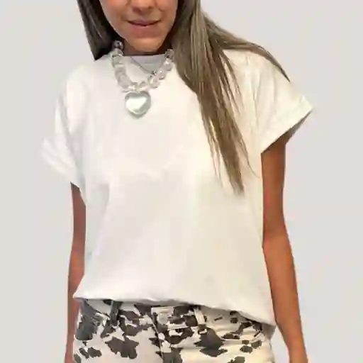 Camiseta Basica Mia Crema L