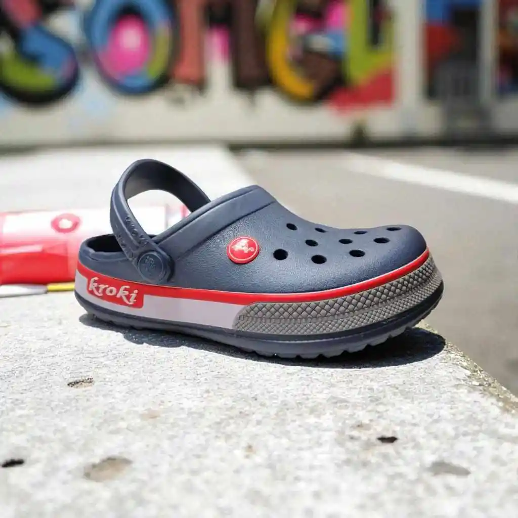 Zuecos Tipo Crocs Niño Talla 35 Negro