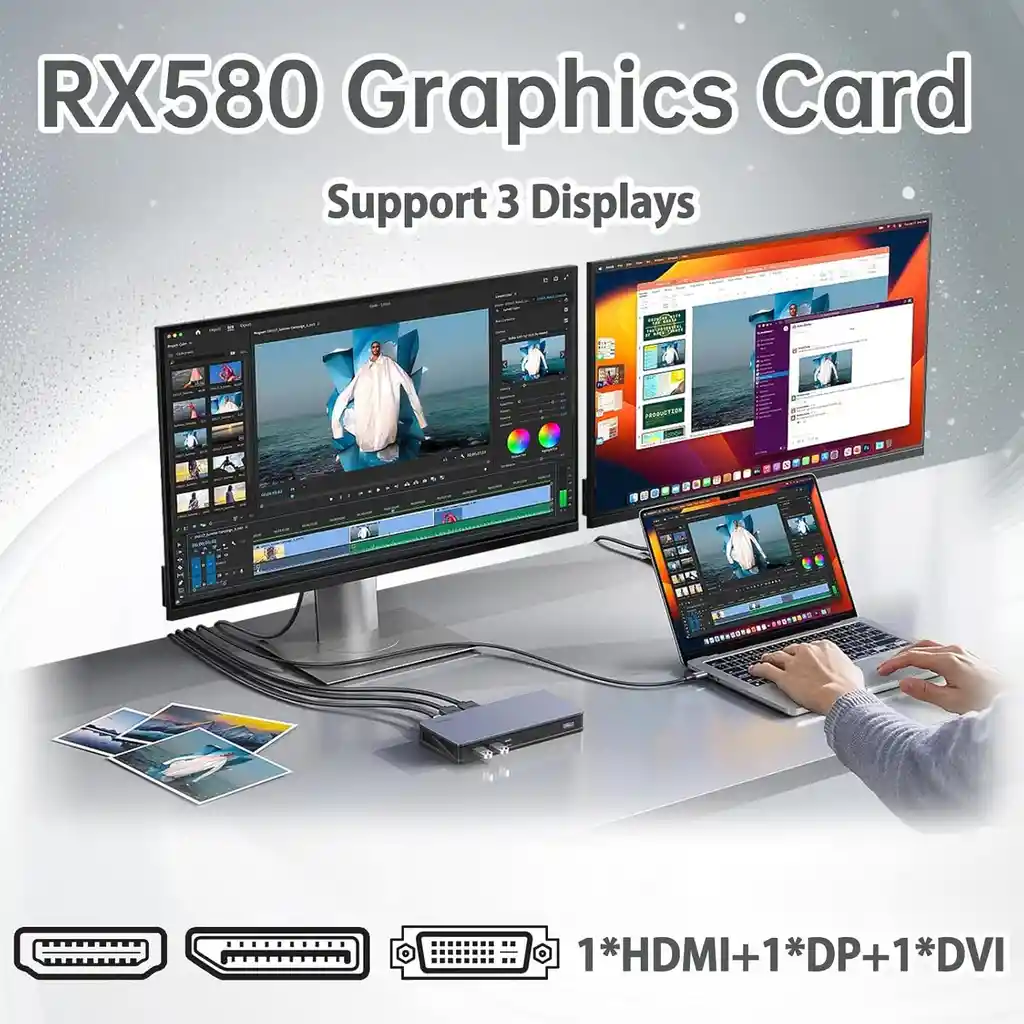Tarjeta De Video Rx580 8gb Nueva / Gddr5 - 256 Bits / Hdmi + Dvi + Displayport / Soyo