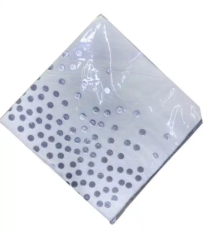 Servilletas Plateadas Puntos