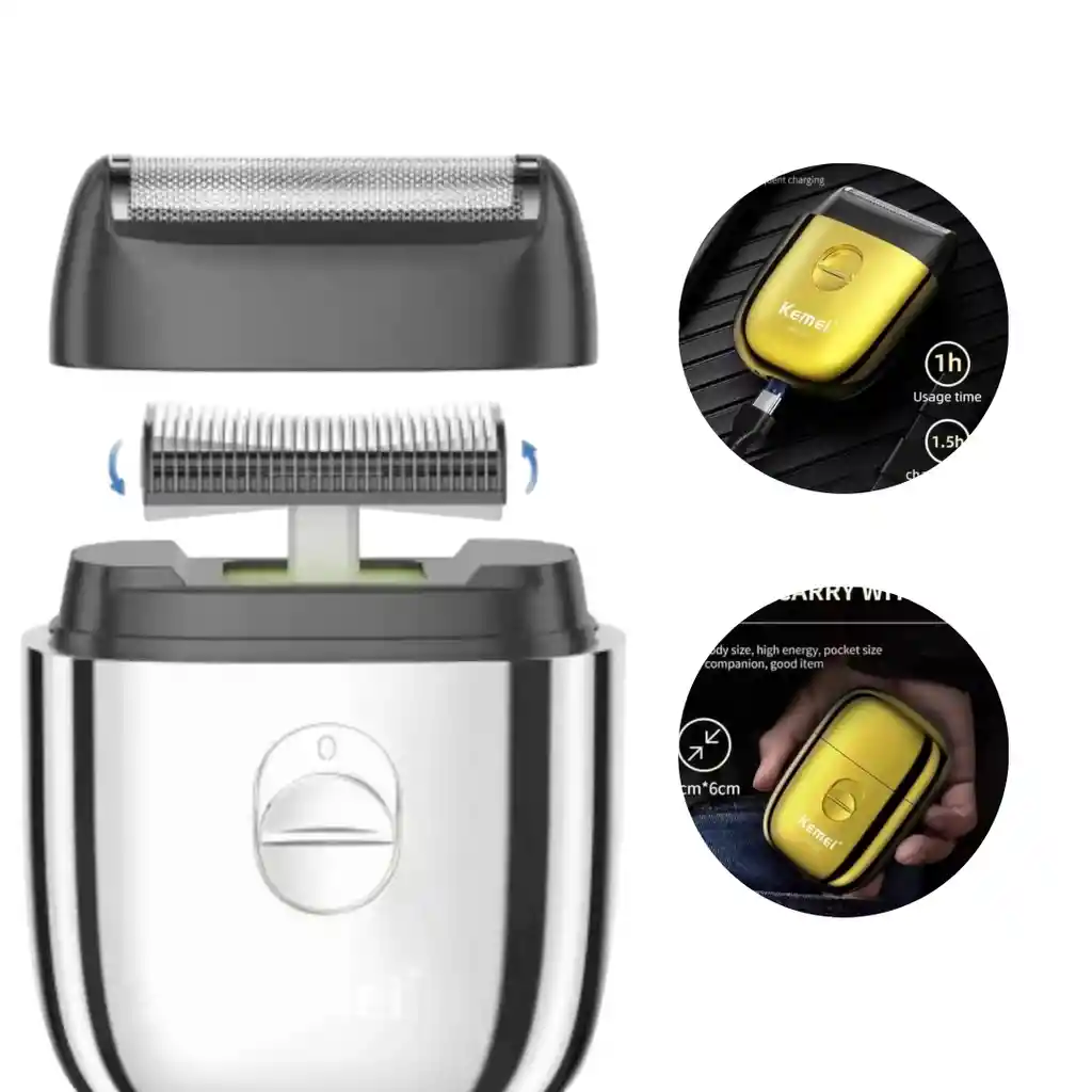 Afeitadora Mini Kemei Km C-50 Dorado