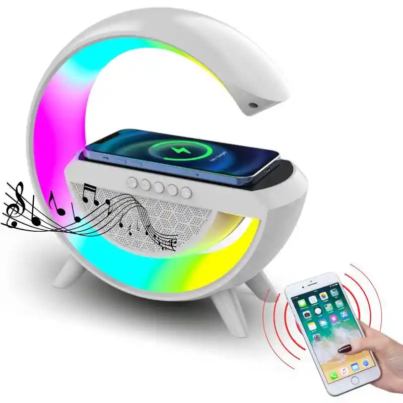 Lampara G Inteligente Luz Led Rgb Bluetooth Cargador