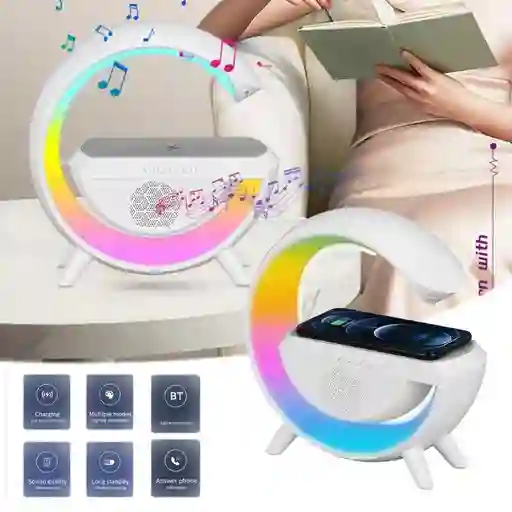 Lampara G Inteligente Luz Led Rgb Bluetooth Cargador