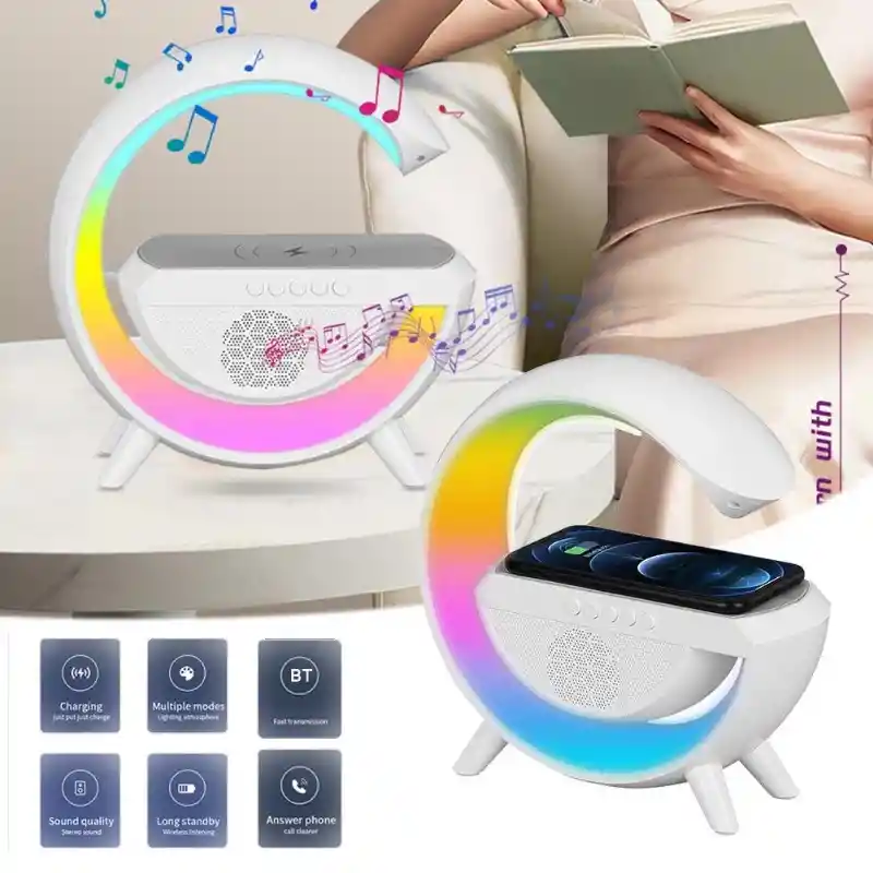 Lampara G Inteligente Luz Led Rgb Bluetooth Cargador