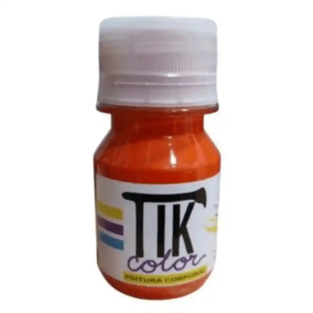 Tik Color Pintura Corporal Tono Naranja 30ml
