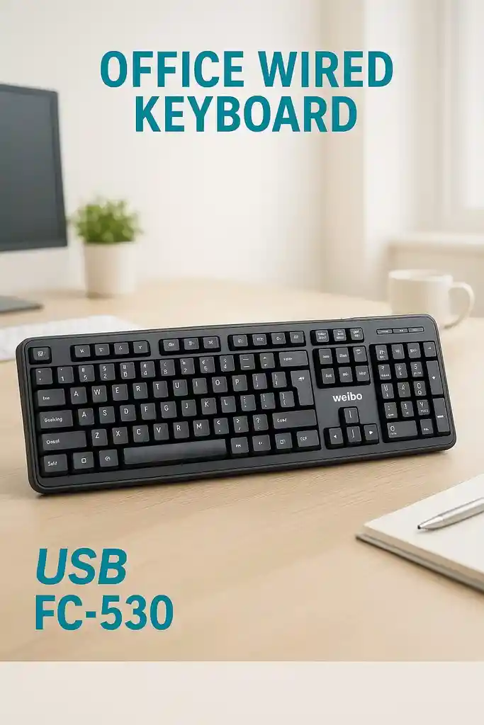 Teclado Alámbrico Weibo Fc-530 Usb | Office Wired Keyboard