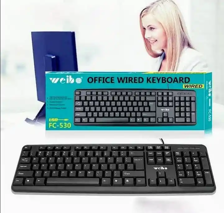 Teclado Alámbrico Weibo Fc-530 Usb | Office Wired Keyboard