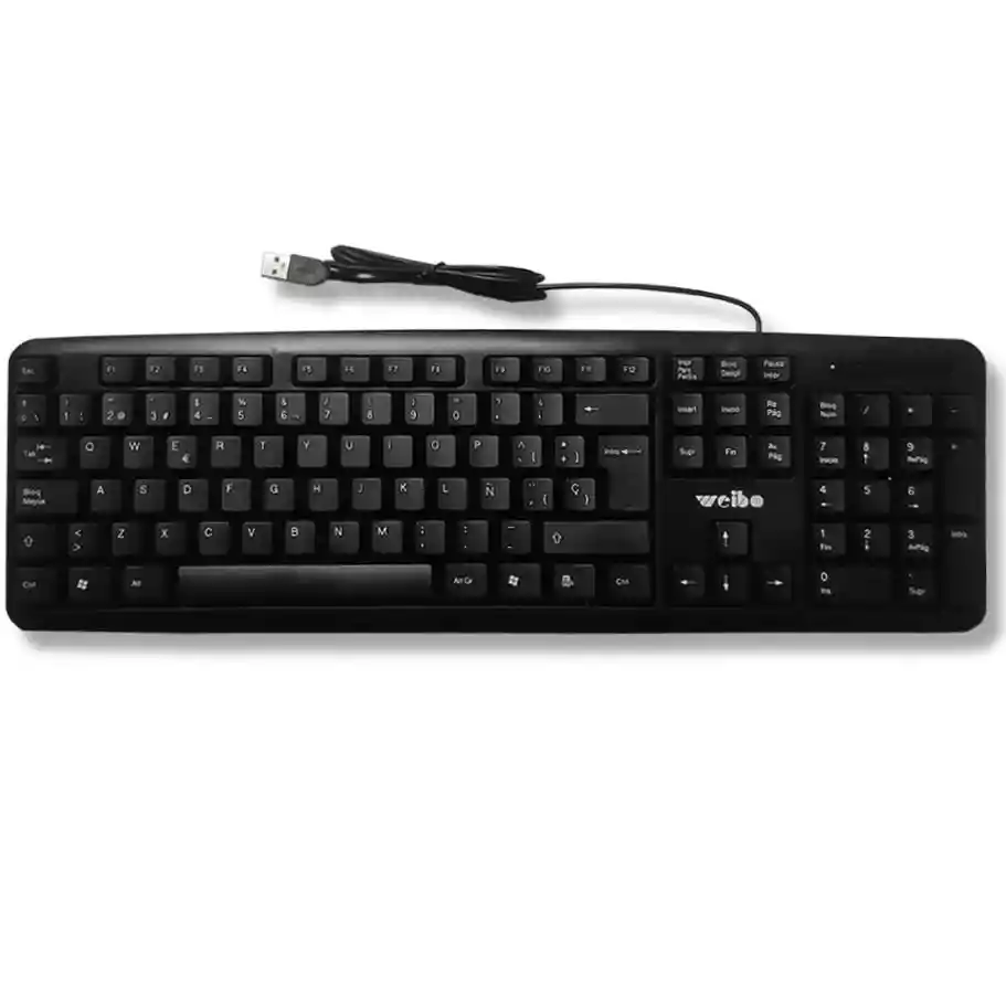 Teclado Alámbrico Weibo Fc-530 Usb | Office Wired Keyboard