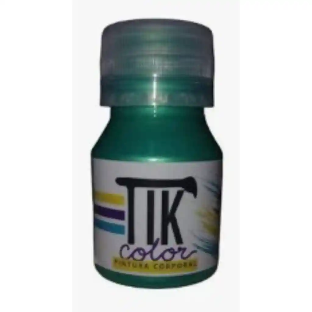 Tik Color Pintura Corporal Tono Verde Metal 30ml