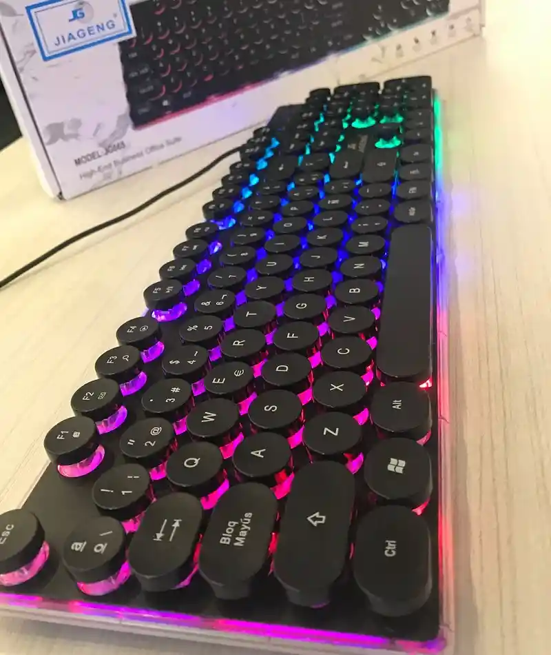 Teclado Mecánico Retroiluminado Jiageng Jg-665 / Rgb Gamer & Oficina