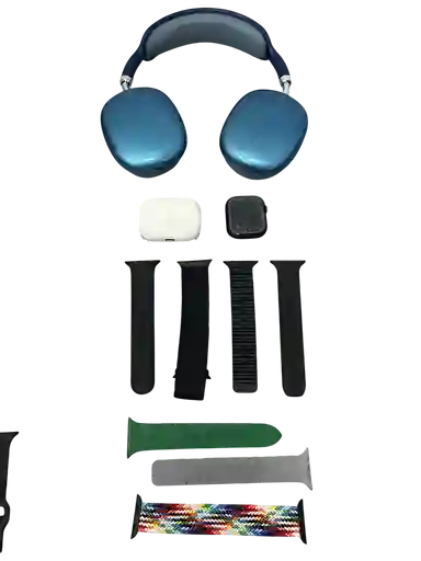 Combo Reloj Smartwatch Audifonos Balaca Y Normales Mas 7 Pulsos Intercambiables