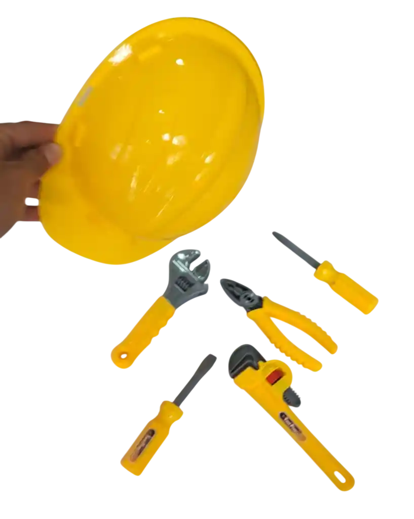 Set Ingeniero Constructor Chaleco Herramientas + Casco Niños