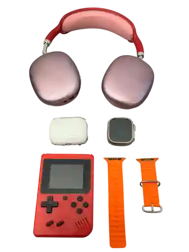 Combo De Smartwatch Audifonos Y Mini Consola De Juegos