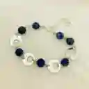 Pulsera De Plata Y Lapislázuli