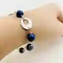 Pulsera De Plata Y Lapislázuli