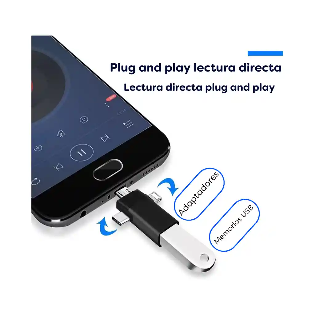 Adaptador 3 In 1 Tipo C