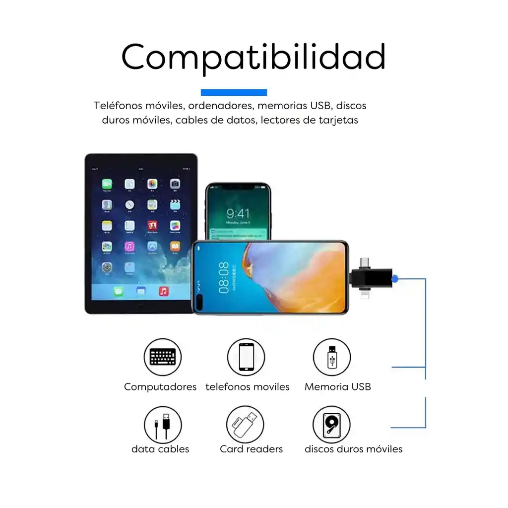 Adaptador 3 In 1 Tipo C