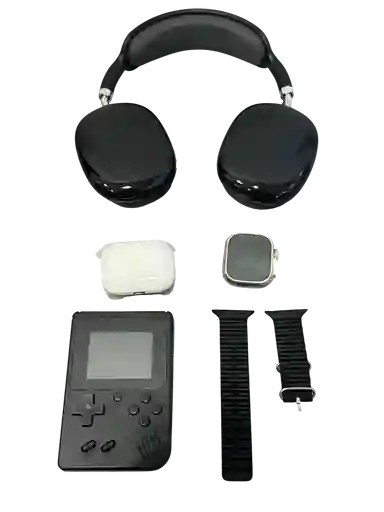 Combo De Reloj Smartwatch Mas Audifonos Y Cp De Juegos