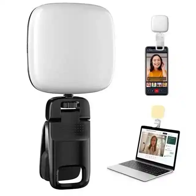 Luz Portátil Para Selfie De Clip Para Teléfono, Recargable