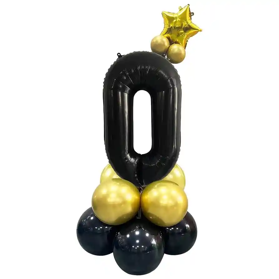 Globo # 0 De 32" Negro