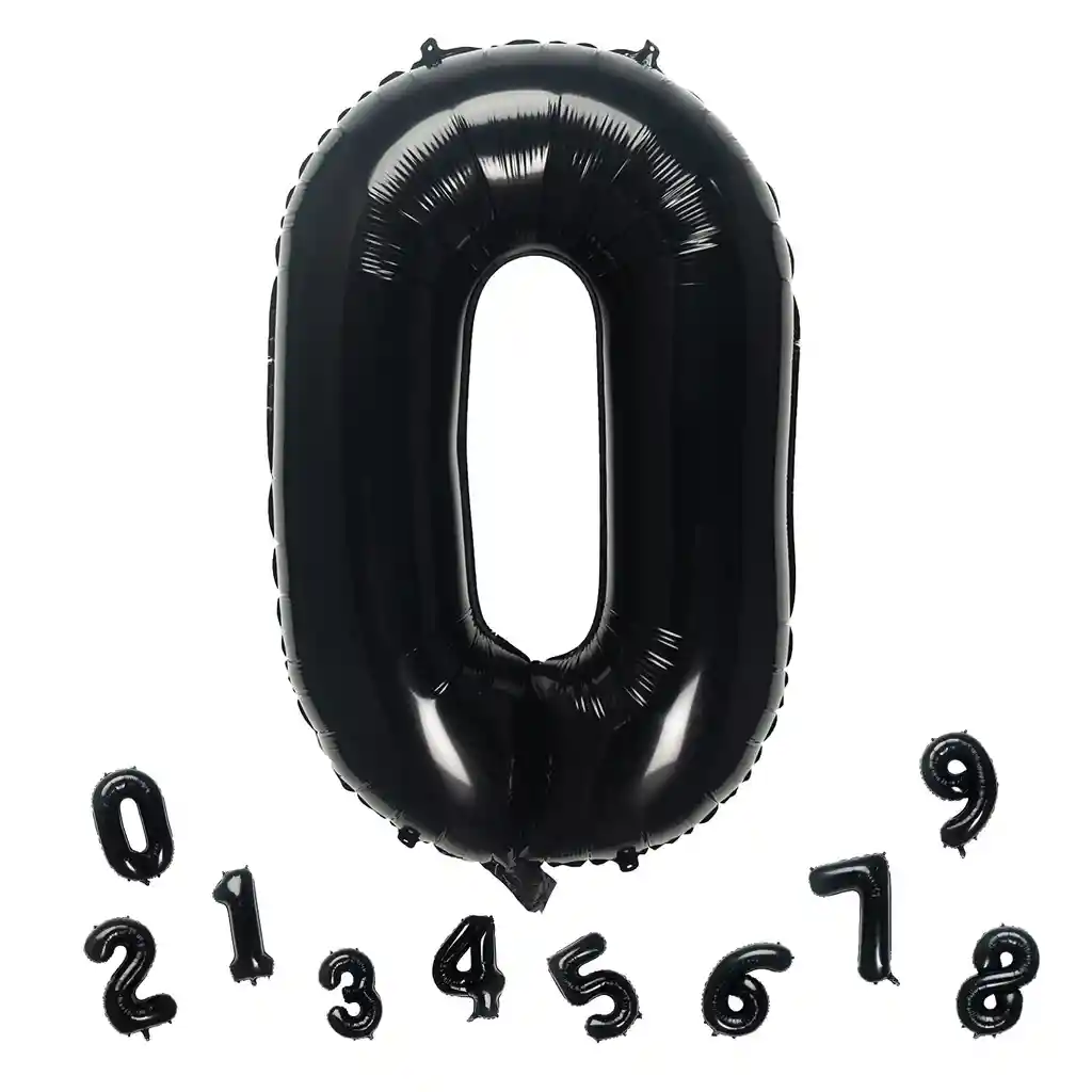 Globo # 0 De 32" Negro