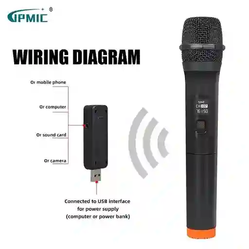 Micrófono Inalámbrico Uhf Con Rango De Reducción De Ruido
