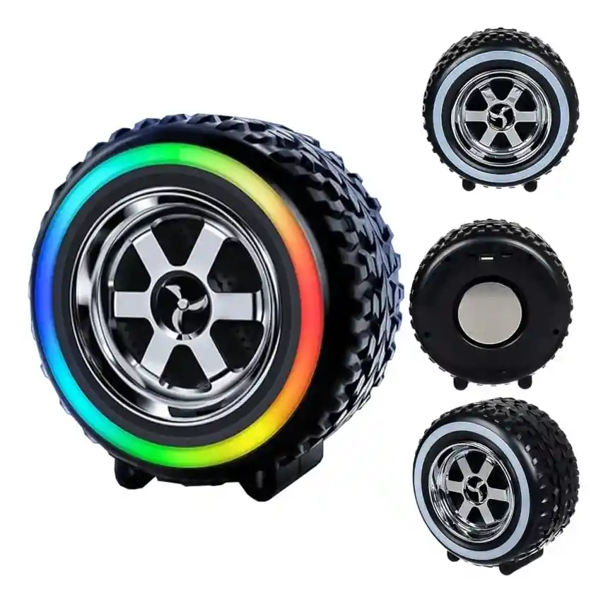 Parlante Portatil Bluetooth Forma De Llanta