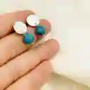 Aretes De Plata Piedra Apatita