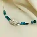Collar Hojas Y Piedras Apatita