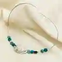 Collar Hojas Y Piedras Apatita