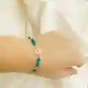 Pulsera De Plata Y Piedras Apatita