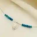 Collar Hojita De Plata Y Apatita