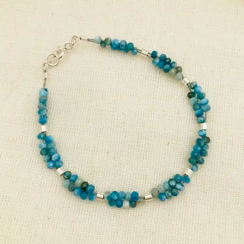 Pulsera Trenza De Piedras Naturales