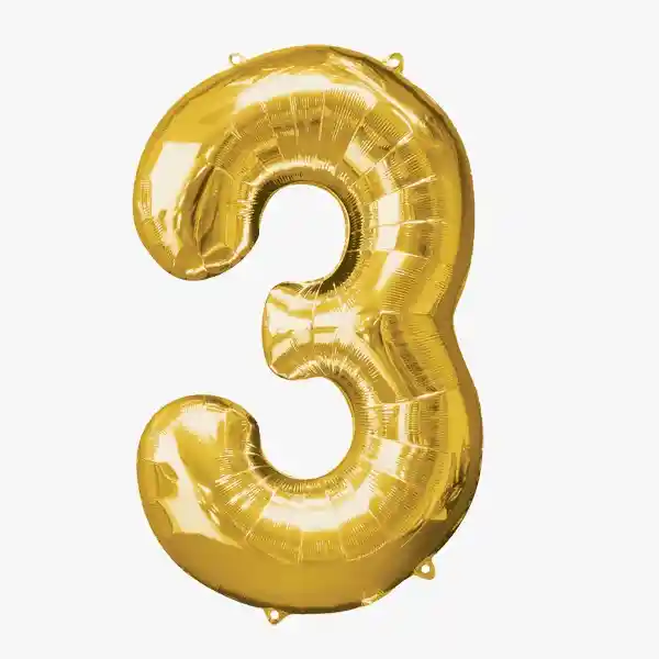 Globo # 3 De 16" Dorado