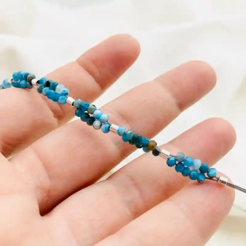 Collar Trenza De Piedras Apatitas