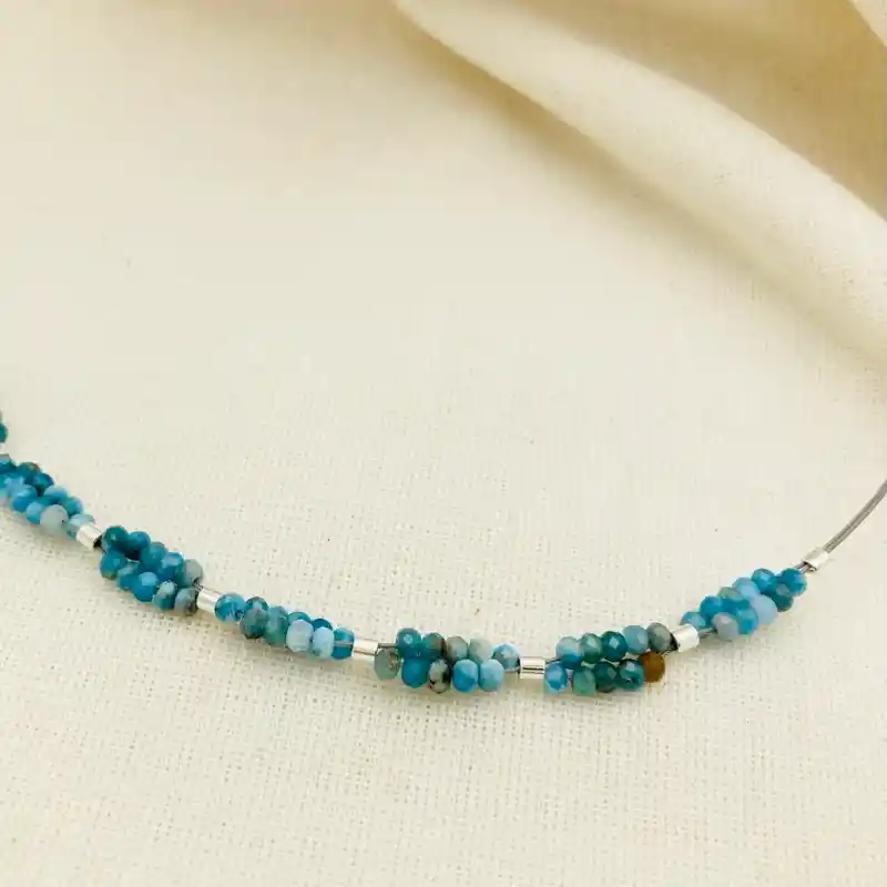 Collar Trenza De Piedras Apatitas
