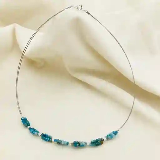 Collar Trenza De Piedras Apatitas