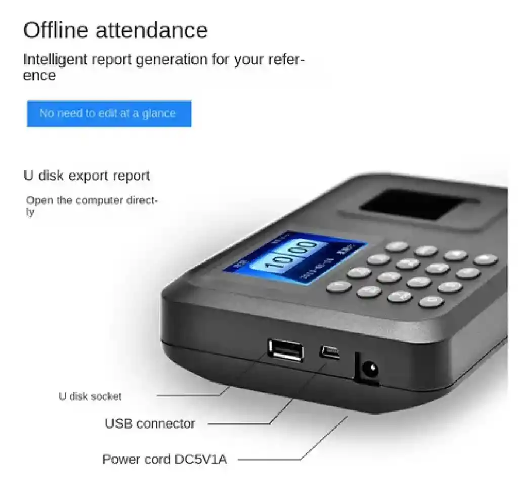 Control De Acceso Biometrico Y Registro Horario Por Huella